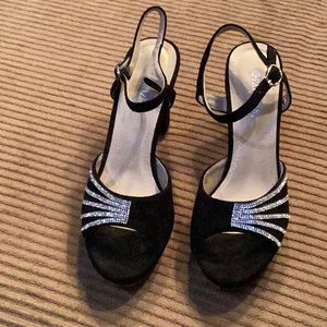 Patrizia black suede dress sandals, size EU40